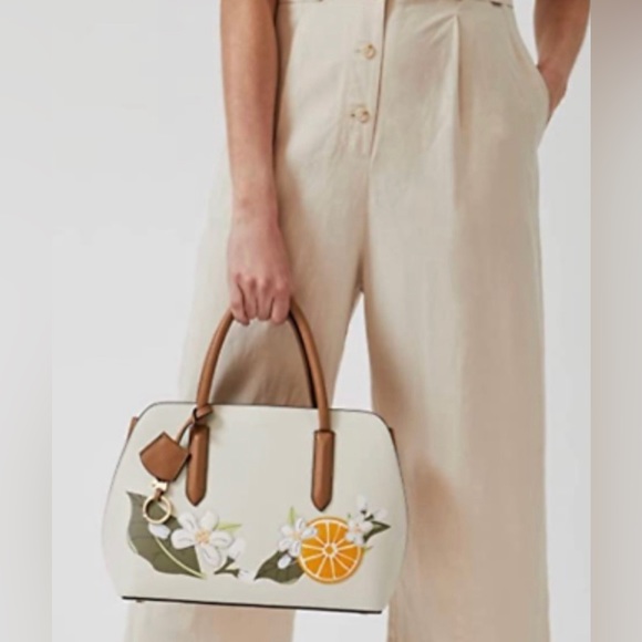 Radley London Liverpool Street 2.0 Orange Blossom Leather Multiway Ivory Handbag - Picture 7 of 16